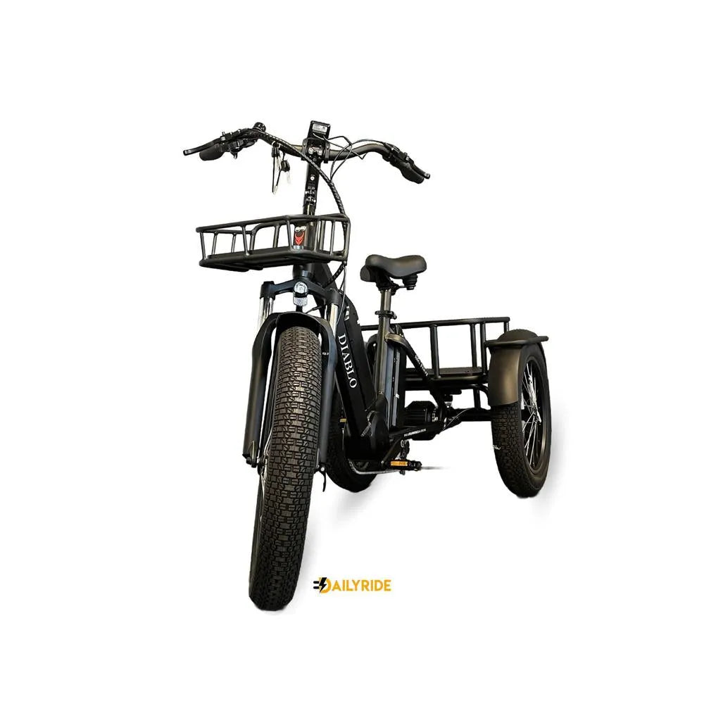 Diablo Big Foot Driewieler - Electrische minder valide fiets - Mat Zwart