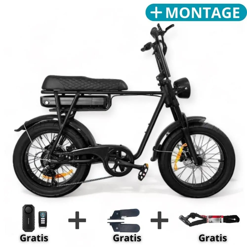 EB2 Fatbike Zwart + Alarm-systeem + Gratis montage