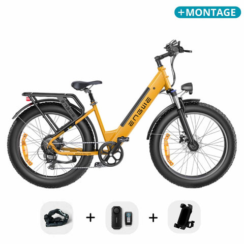 ENGWE E26 - Lage instap - Oranje + Telefoonhouder + ART 2 Kettingslot