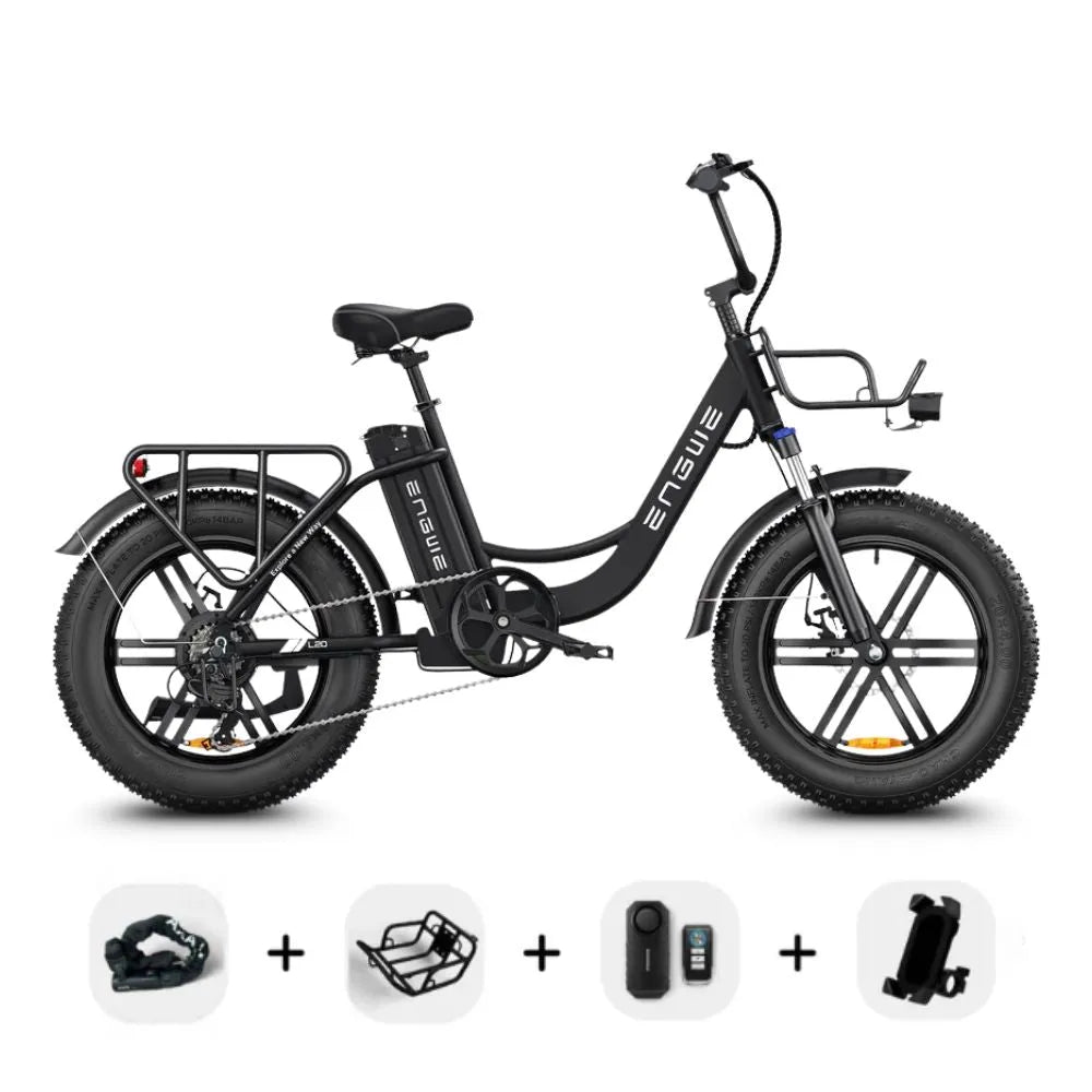 Engwe L20 - Fatbike - Zwart