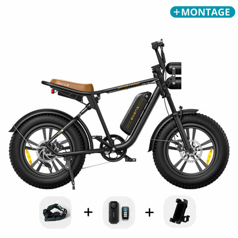 ENGWE M20 - Fatbike - Zwart + ART 2 slot + Alarmsysteem + Telefoonhouder